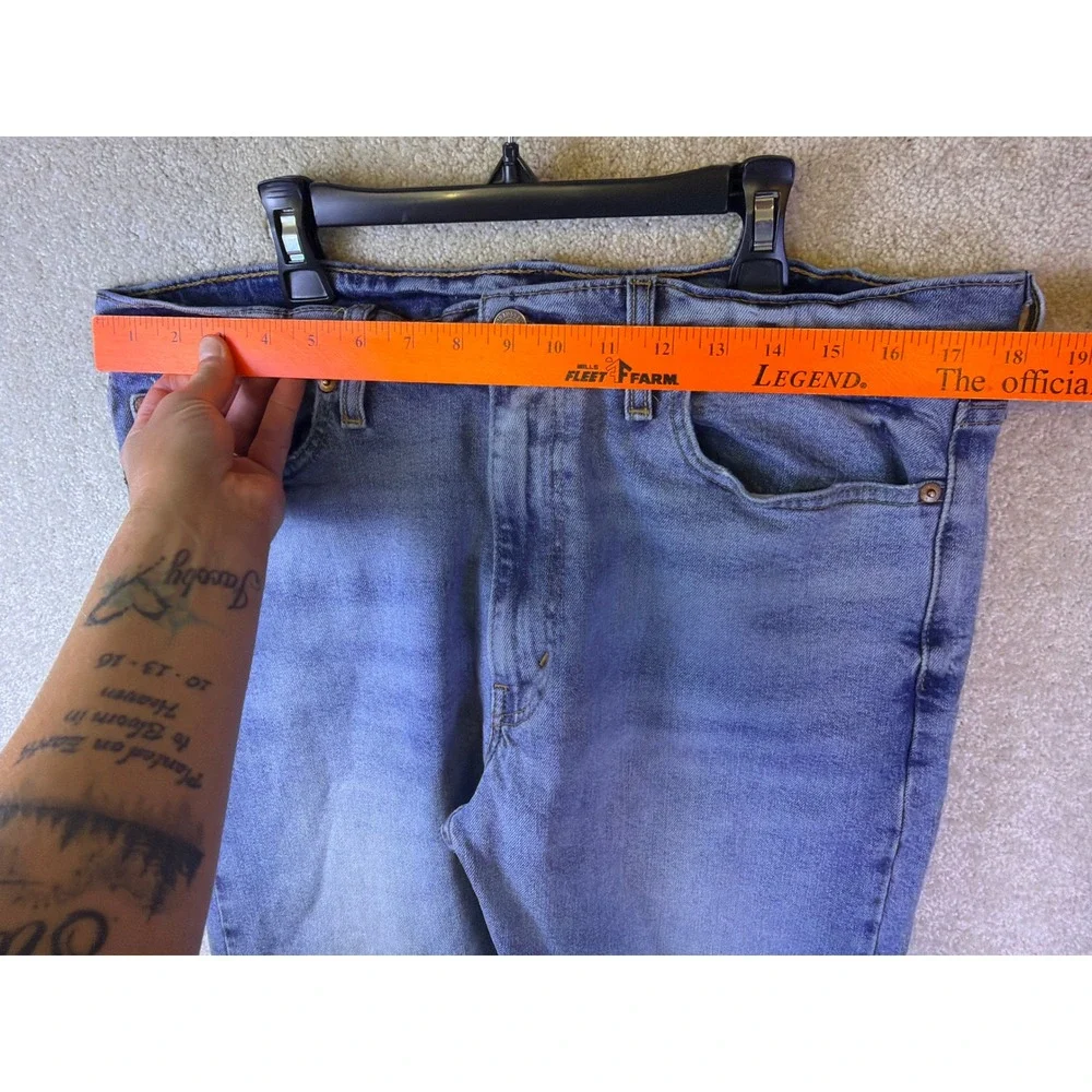 Levi's 513 Slim Straight Jeans Men 36x30 Blue Denim Stretch Workwear Pants